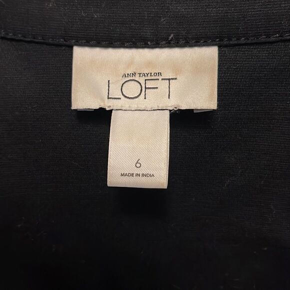 Loft Cotton Blazer-Size 6 Black‎ - Picture 6 of 8